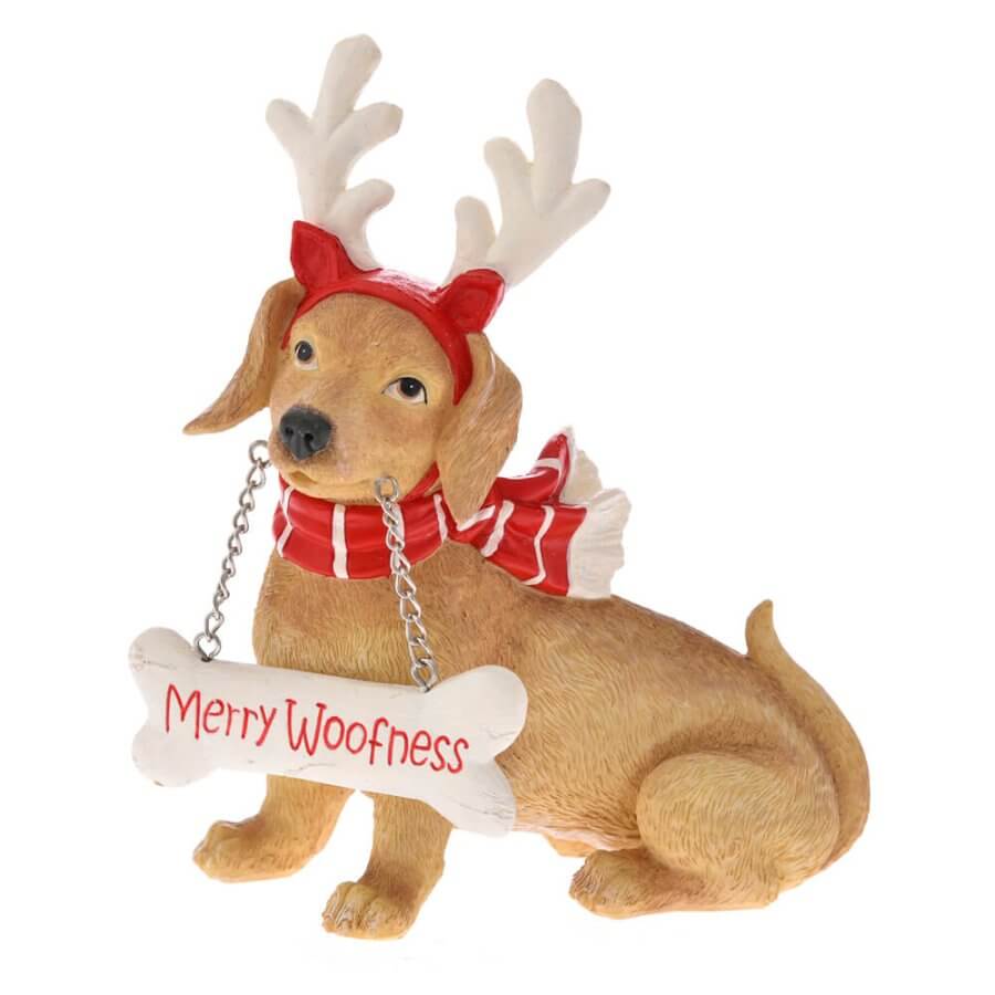 Χριστουγεννιάτικο Διακοσμητικό Σκυλάκι "Merry Woofness"