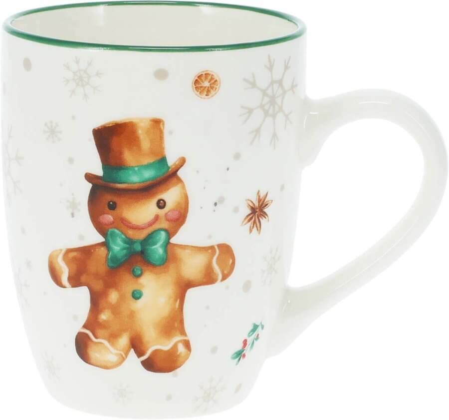 Χριστουγεννιάτικη Κούπα Πορσελάνης Gingerbread