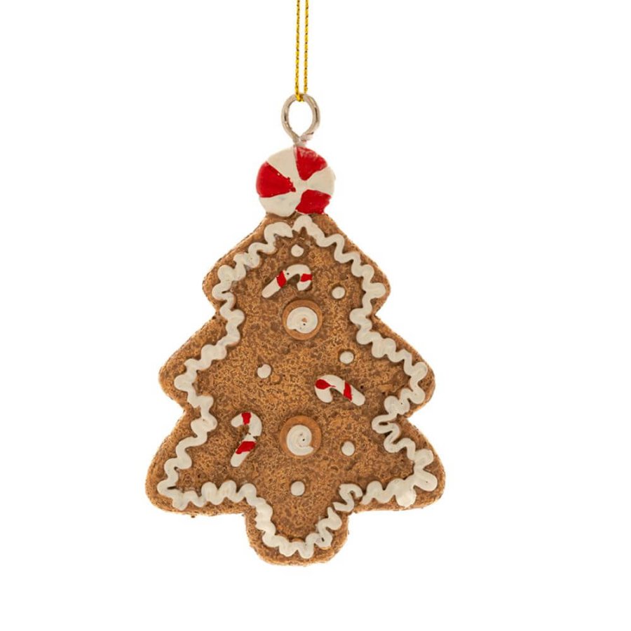 Χριστουγεννιάτικο Κρεμαστό Polyresin Στολίδι Gingerbread Δεντράκι