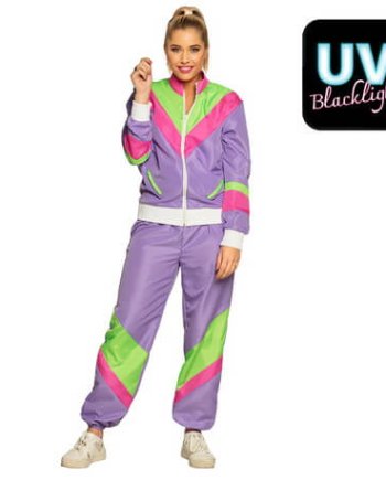 Αποκριάτικη Στολή Retro Tracksuit Μωβ Γυναικεία